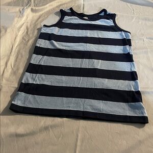 Striped Navy and Light Blue Kids' Tank Top